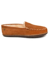 Minnetonka Men's Suede Sheepskin Tobie Slippers