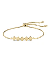 Devata Clover Box Chain Slider Bolo Bracelet in 14K Gold, Fits 6.0 in to 8.0 in wrist