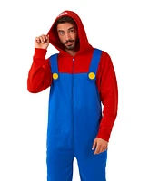 OppoSuits Men's Adult Onesies - Mario And Luigi Nintendo Outfits Red