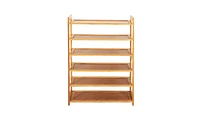 Slickblue 6-Tier Rectangular Wicker Shoe Rack Stylish Storage Solution for Shoes and Accessories