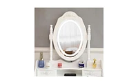 Slickblue Led Single Mirror Dresser with 4 Drawers Stylish Storage Solution for Bedroom Essentials