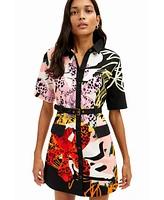 Desigual Women's Short dress orchids M. Christian Lacroix