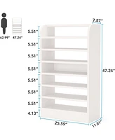 Tribesigns 8-Tier Tall Shoe Rack for Entryway, Shoes Storage Organizer, Wooden Shoe Storage Cabinet Shoe Stand