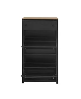 Slickblue Functional Entryway Organizer with 2 Flip Drawers Space-Saving Storage Solution for Essentials