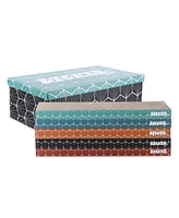 The Licker Store Naomi Modern Cardboard Reversible Cat Scratcher Pad in Box with Catnip (5-Pack)