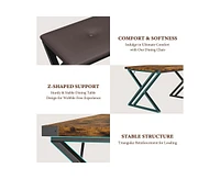 gaomon Dining Table Bench Set for 4
