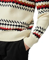 Ben Sherman Men's Fair Isle Crew Neck Sweater