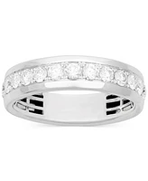Men's Diamond Comfort Fit Band Ring (1 ct. t.w.) 14k White Gold (also Yellow Gold)