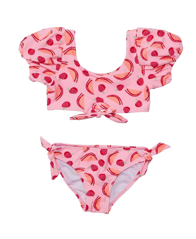 Snapper Rock Little Girls Berry Sweet Knot Front Bikini