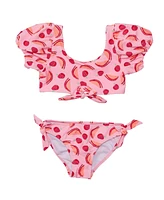 Snapper Rock Little Girls Berry Sweet Knot Front Bikini