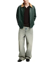 Cotton On Men's Artificial Leather Flight Jacket