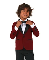 OppoSuits Little Boys Hot Burgundy Suit, Pant and Tie, 3-Piece Set