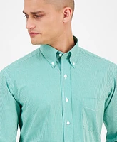 Club Room Men's Regular Fit Mini Gingham Dress Shirt, Created for Macy's