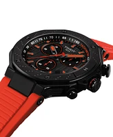 Tissot Men's Swiss Chronograph T-Race Red Rubber Strap Watch 45mm
