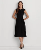 Lauren Ralph Women's Bubble Crepe Cap-Sleeve Dress