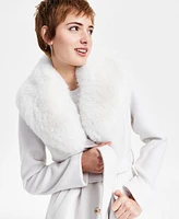 Guess Women's Eve Faux-Fur-Collar Belted Coat