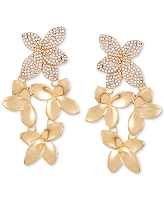 Guess Pave Flower Statement Earrings