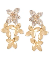 Guess Pave Flower Statement Earrings