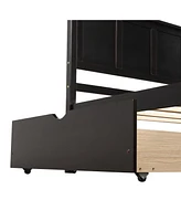 Slickblue Twin Platform Storage Bed with 2 Drawers on Wheels - Stylish and Functional Frame