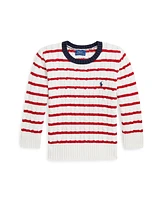 Polo Ralph Lauren Toddler and Little Boys Striped Cable-Knit Cotton Sweater