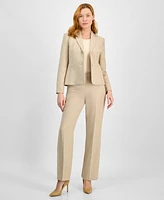 Le Suit Women's Two-Button Shawl Collar Jacket & Side-Zip Pants