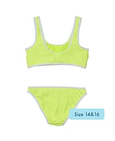 Snapper Rock Big Girls Citron Zest Crop Bikini