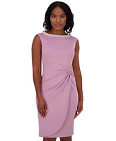 Jessica Howard Petite Embellished-Neck Cocktail Dress