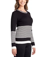 Bcx Juniors' Ribbed Striped Sweater