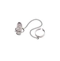 Sohi Women's Dented Wrap Nail Ring