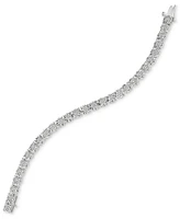 Diamond Cluster Tennis Bracelet (1 ct. t.w.) in Sterling Silver