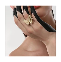 Sohi Women's The Butterfly Dreams Statement Ring