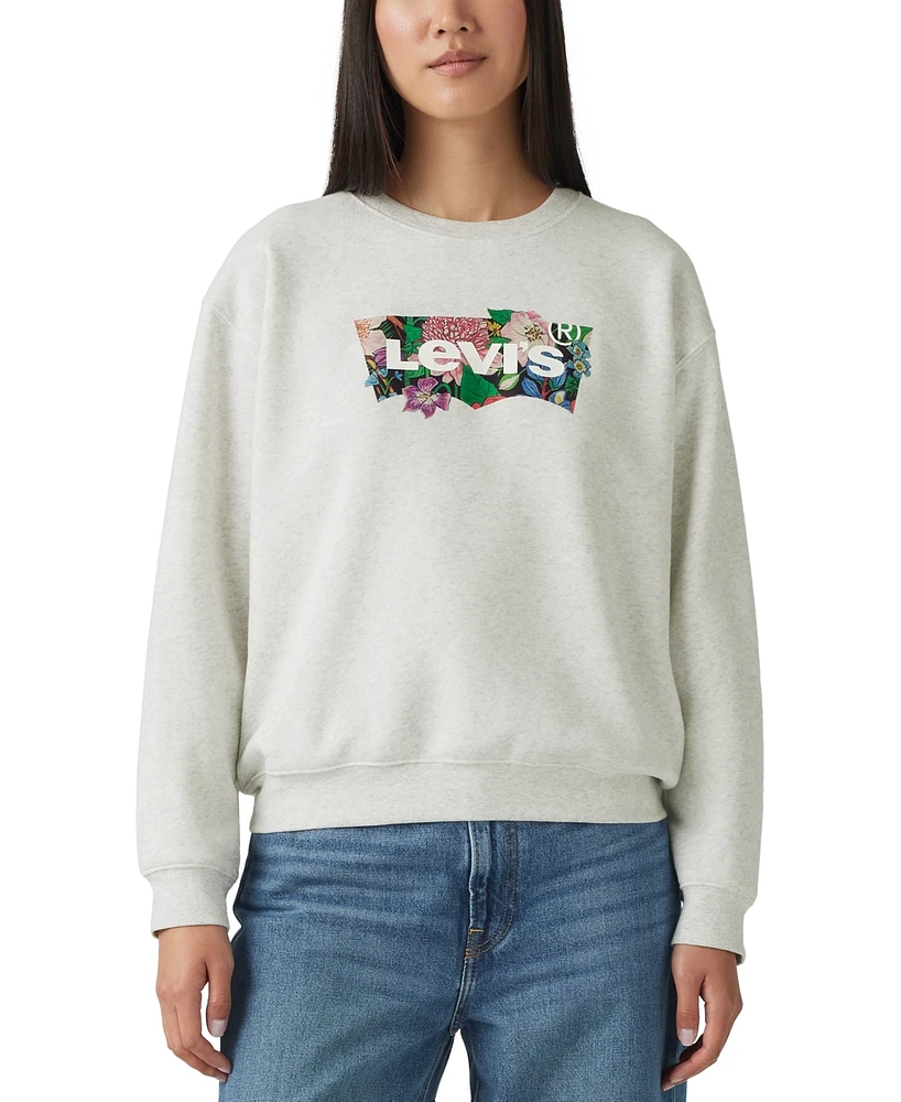 Levi's Women's Everyday Crewneck Graphic-Print Sweatshirt