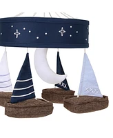 Lambs & Ivy Little Skipper Sailboat & Moon Musical Baby Crib Mobile Soother Toy