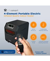 LifeSmart 4-Element Quartz Infrared Portable Electric Room Heaters (2 Pack)