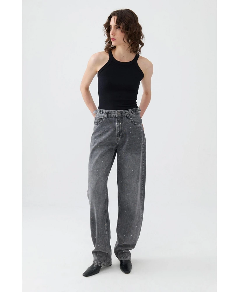 Nocturne Women's High Waisted Balloon Jeans