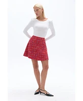 Nocturne Women's Tweed Mini Skirt