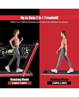2.25HP 2-in-1 Folding Treadmill – App, Speaker & Remote