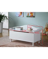 Kings Brand Furniture Applegate White Storage Bench Toy Chest