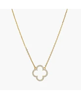 Bearfruit Jewelry Sterling Silver 18k Gold Plated Aria Clover Necklace