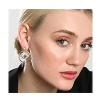 Sohi Women's The Evil-Eye Loop Drop Earrings