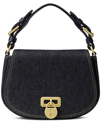 Lauren Ralph Lauren Denim Small Tanner Crossbody Bag