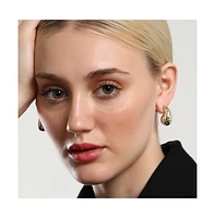 Sohi Women's The Small Dented Teardrop Stud Earrings