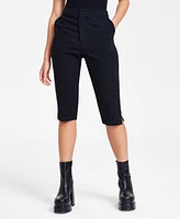 Bar Iii Women's Woven Capri High-Rise Pants, Exclusively at Macy's