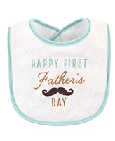 Hudson Baby Infant Unisex Cotton Terry Drooler Bibs with Fiber Filling 10pk, Holiday Birthday, One Size