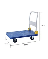 Flynama Foldable Push Hand Cart