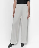 Dkny Women's Twill Pull-On Wide Leg Pants