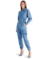 Steve Madden Women's Trista Denim Cargo Jumpsuit