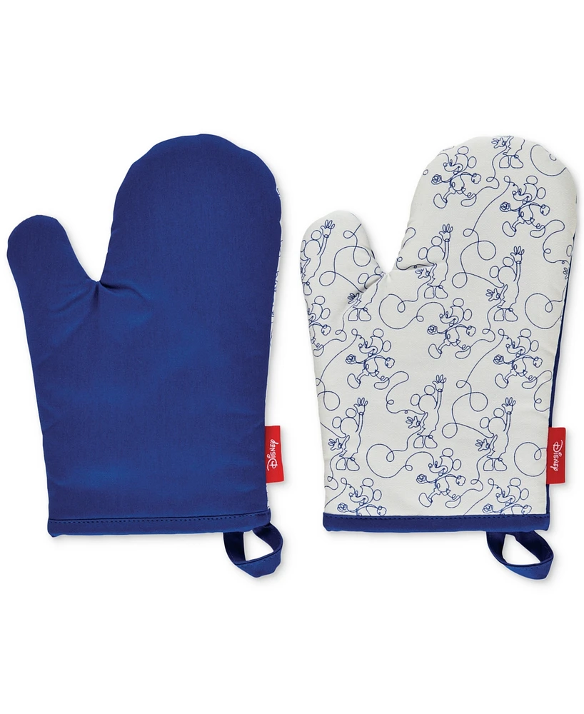 Disney Home Bon Voyage Mickey Mouse 2-Piece Oven Mitt Set