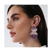 Sohi Women's The Glacier Circular Drop Earrings