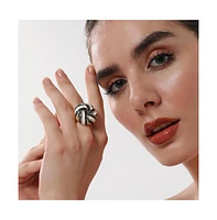 Sohi Women's The Candy Swirl Statement Ring